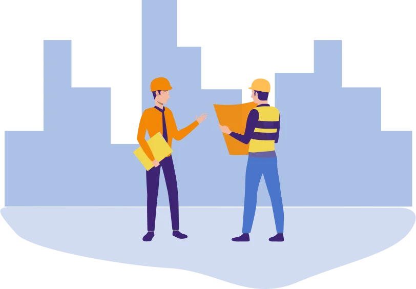 働く作業員たち